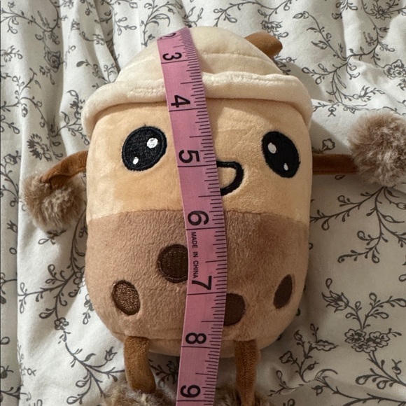 New no tag Adorable Cream and Brown Stuffed Bubble Tea Toy - Picture 5 of 6